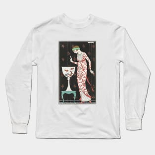 Costumes Parisiens Grande Fashion Illustration by George Barbier Long Sleeve T-Shirt